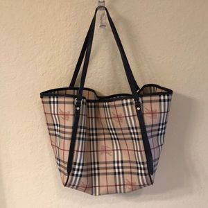 Burberry Horseferry L Canterbury Brown Canvas Tote